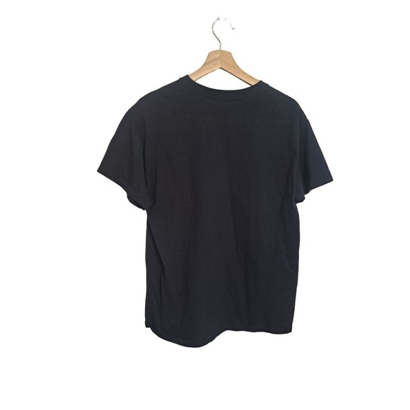 Howling Wolf Northern Lights T Shirt M Black Graphic Crewneck Short Sleeves - Picture 4 of 5